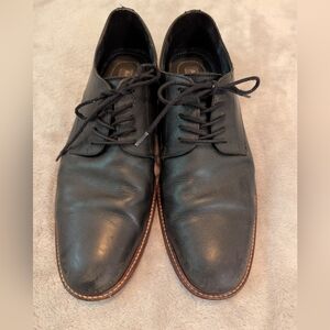 Aston Grey Mens Black Leather Oxford Dress Shoes Size 10 Orlando 1006831 Lace Up